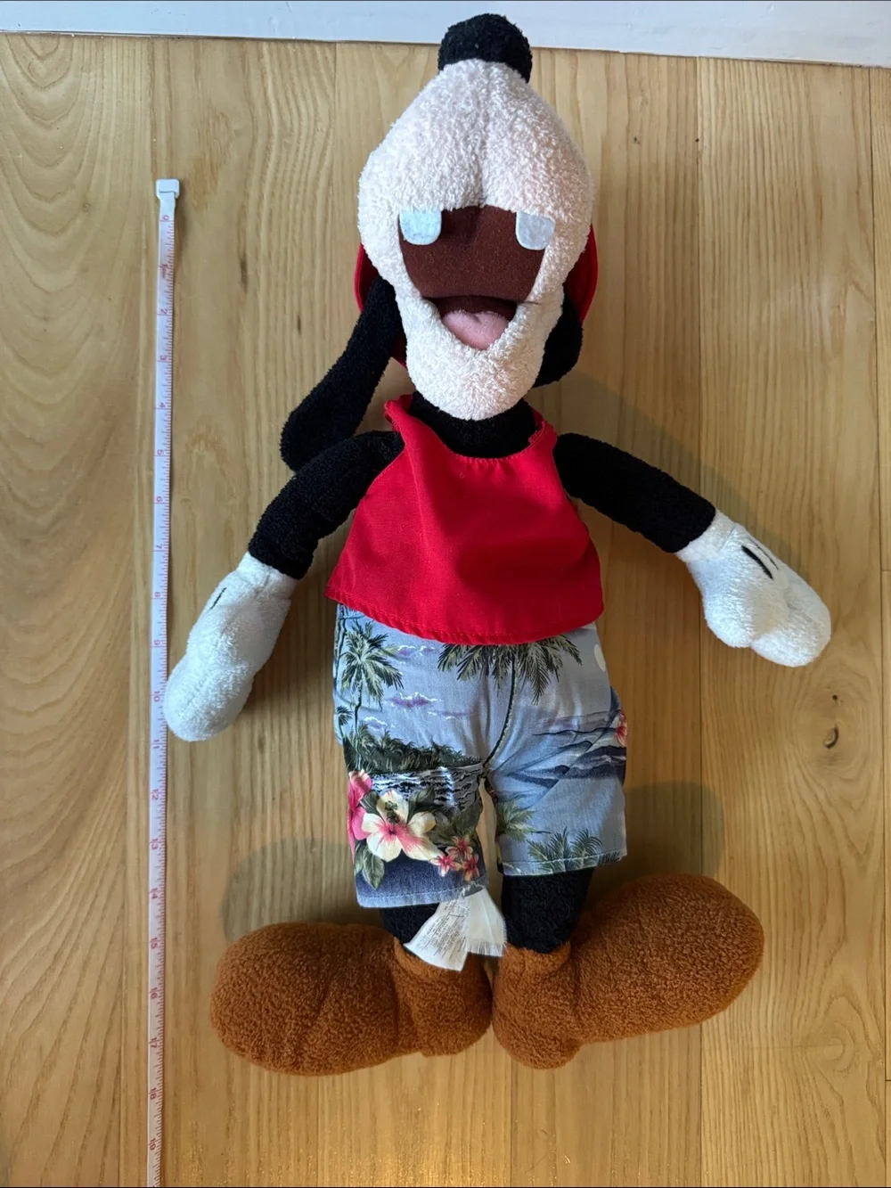 Disney Store Goofy Pool Party Plush 17” Tropical Hawaiian Beach Exclusive - Picture 9 of 9